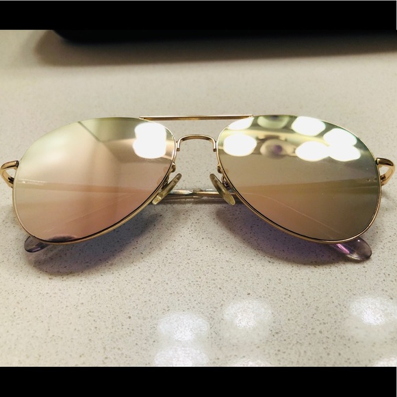 Rose gold mirrored aviators - Picture 1 of 2